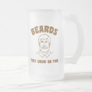 Caneca De Cerveja Vidro Jateado Barbas que crescem em você!