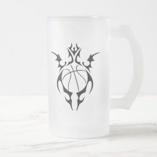 Caneca De Cerveja Vidro Jateado basquete.