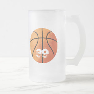 Caneca De Cerveja Vidro Jateado Basquete (Personalizável)