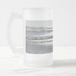 Caneca De Cerveja Vidro Jateado Beach Sunrise