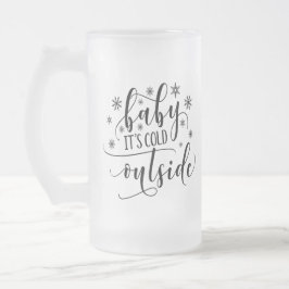 Caneca De Cerveja Vidro Jateado Bebê Está Frio Fora Caneca de Vidro
