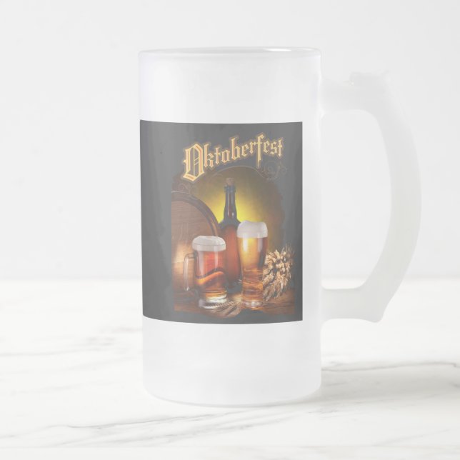 Caneca De Cerveja Vidro Jateado Bebendo de cerveja Vintage Oktoberfest (Direita)