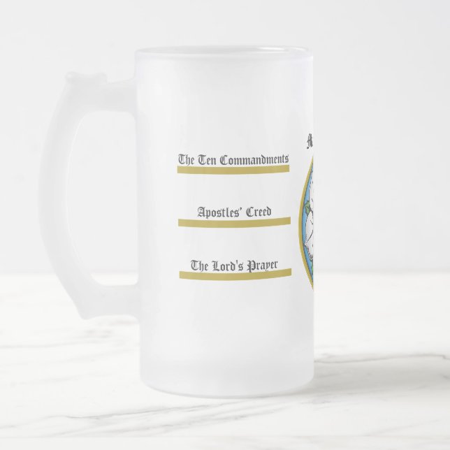 Caneca De Cerveja Vidro Jateado Bebendo de Martin Luther Mug (Esquerda)