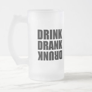 Caneca De Cerveja Vidro Jateado Beber Bebado