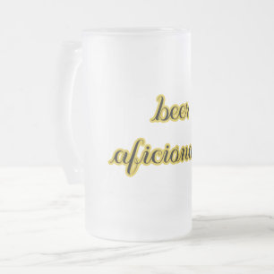 Caneca De Cerveja Vidro Jateado Beer Aficionado Legal