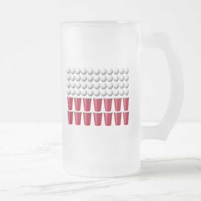 Caneca De Cerveja Vidro Jateado Beer Bong Polska Fosco Mug (Direita)