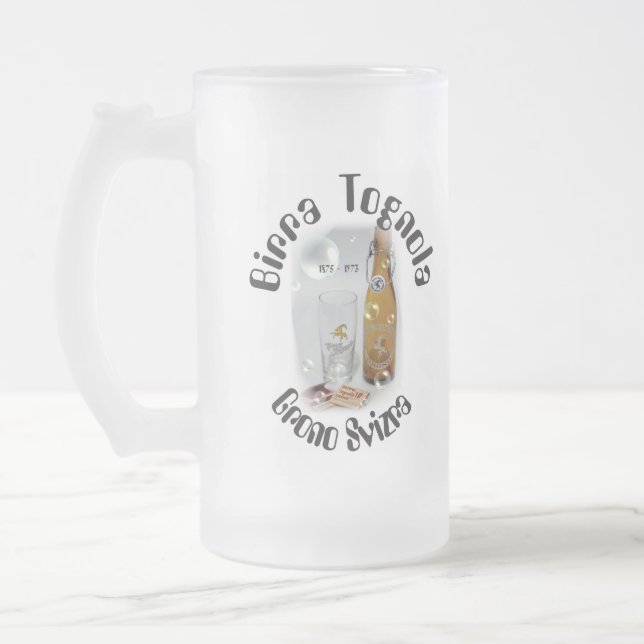 Caneca De Cerveja Vidro Jateado Beer Brewerie Mug (Esquerda)
