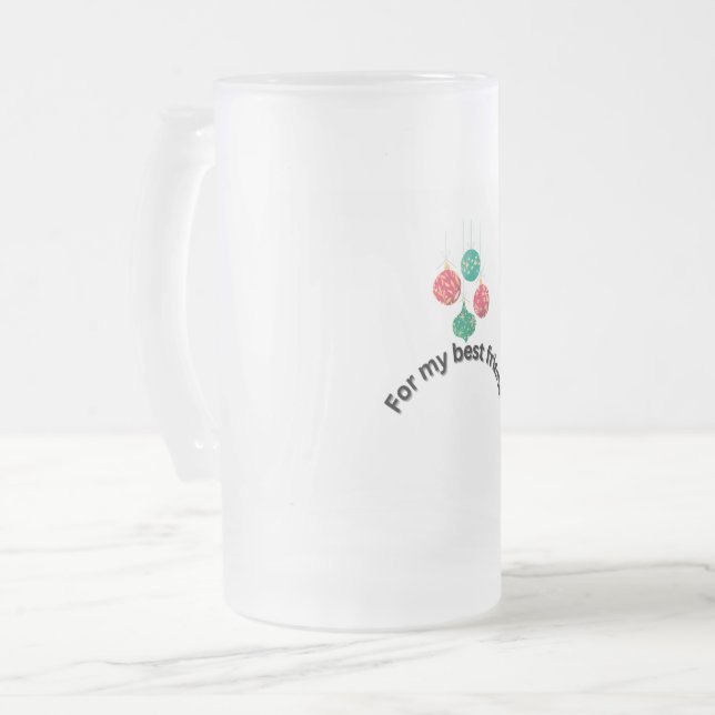 Caneca De Cerveja Vidro Jateado Beer Glass (Frente Esquerda)