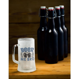 Caneca De Cerveja Vidro Jateado Beer Me Bro Fosco Beer Mug