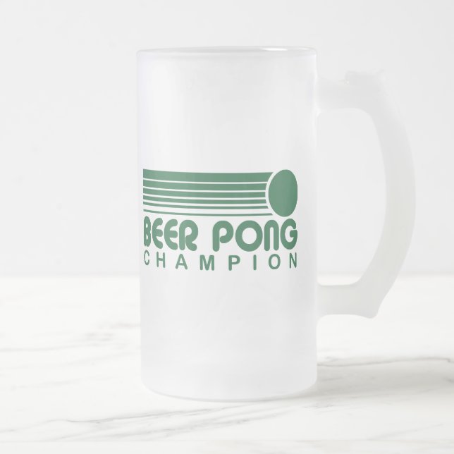 Caneca De Cerveja Vidro Jateado Beer Pong (Direita)