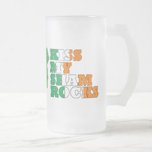 Caneca De Cerveja Vidro Jateado Beija minhas camarões