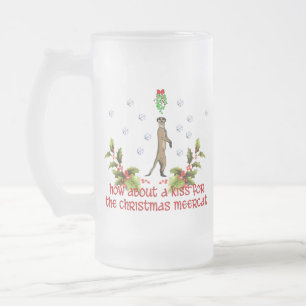 Caneca De Cerveja Vidro Jateado Beije um Meerkat