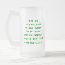 Caneca De Cerveja Vidro Jateado Bênção Irlandesa Podem os Dias Mais Tristes do Fut