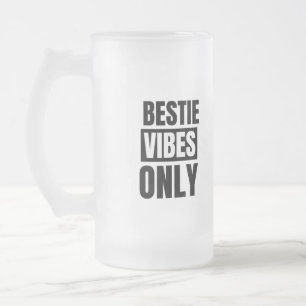 Caneca De Cerveja Vidro Jateado Bestie vibes apenas lykk