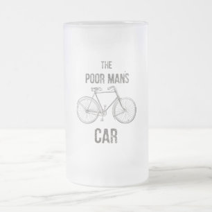 Caneca De Cerveja Vidro Jateado Bicicleta : Carro do Pobre Homem