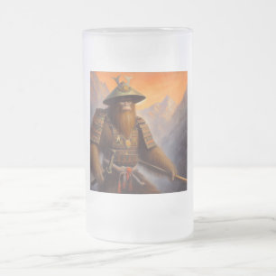 Caneca De Cerveja Vidro Jateado Bigfoot Samurai