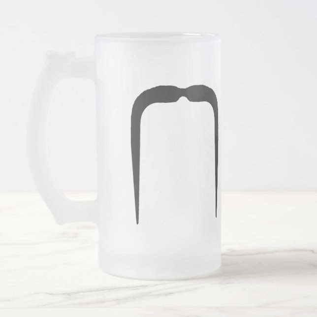 Caneca De Cerveja Vidro Jateado Bigode do Manchu de Fu (Esquerda)