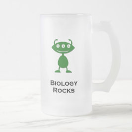 Caneca De Cerveja Vidro Jateado Biologia de Olhos Triplos Roda Verde