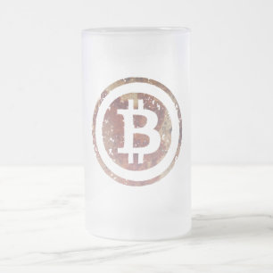 Caneca De Cerveja Vidro Jateado Bitmoney