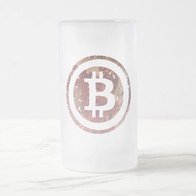Caneca De Cerveja Vidro Jateado Bitmoney (Centro)
