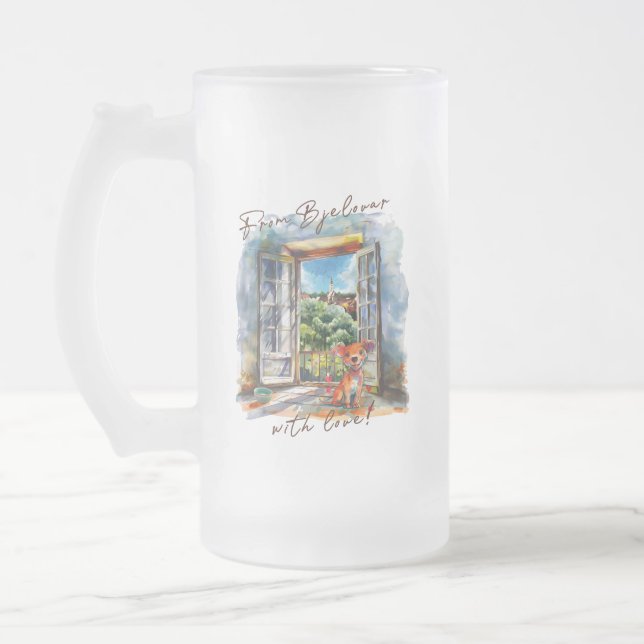 Caneca De Cerveja Vidro Jateado Bjelovar (Esquerda)