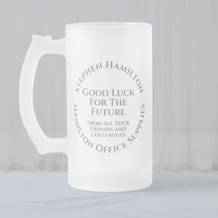 Caneca De Cerveja Vidro Jateado Boa Sorte para o Presente de Partida Futuro