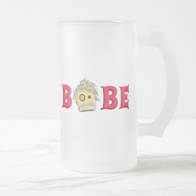 Caneca De Cerveja Vidro Jateado Bobe (Direita)
