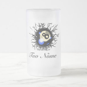 Caneca De Cerveja Vidro Jateado Bola de Tatuatori.it oito