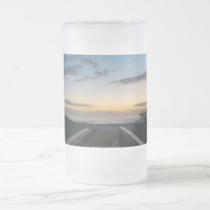 Caneca De Cerveja Vidro Jateado Bom dia, 2017, Fosco Vidro Beer Mug