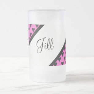 CANECA DE CERVEJA VIDRO JATEADO BOMBA DO SALTO ALTO ELE ACIMA