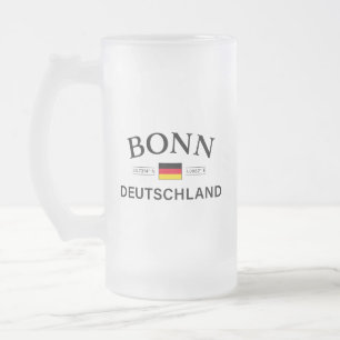 Caneca De Cerveja Vidro Jateado Bonn Alemanha coordena alemão