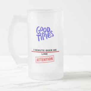 Caneca De Cerveja Vidro Jateado Bons Tempos Que Me Veem Tempo