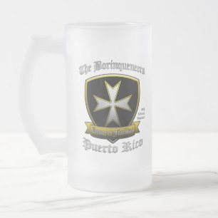 Caneca De Cerveja Vidro Jateado Borinqueneers