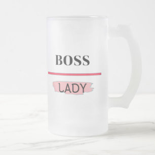 CANECA DE CERVEJA VIDRO JATEADO BOSS LADY