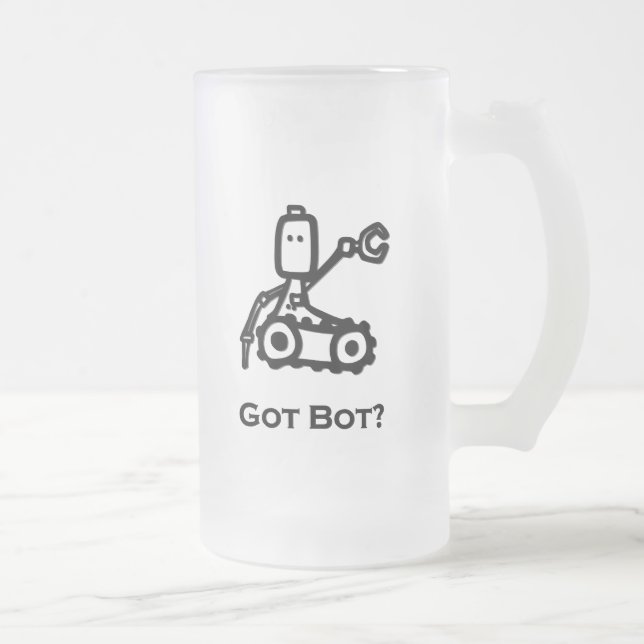 Caneca De Cerveja Vidro Jateado Bot do engenheiro (Direita)