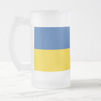 Caneca De Cerveja Vidro Jateado Botão Bandeira da Ucrânia