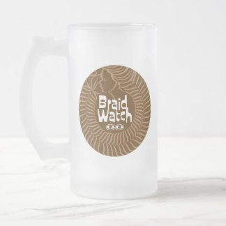 Caneca De Cerveja Vidro Jateado Braid Watch Lezbi Nerdy Chibi Frosted Mug