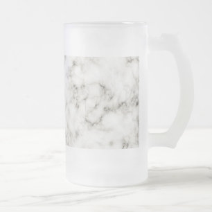 Caneca De Cerveja Vidro Jateado branco-mármore