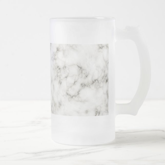 Caneca De Cerveja Vidro Jateado branco-mármore (Direita)