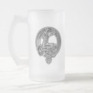 Caneca De Cerveja Vidro Jateado Brasão do Clã Blair
