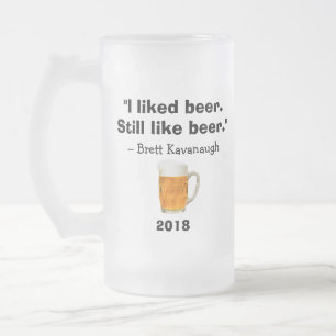 Caneca De Cerveja Vidro Jateado Brett Kavanaugh Suprema Corte Eu Gostei De Cerveja