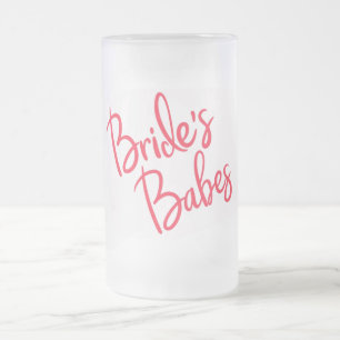 Caneca De Cerveja Vidro Jateado Brides Babes Wedding