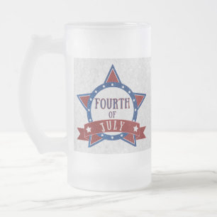 Caneca De Cerveja Vidro Jateado Brilho do Quatro de Julho