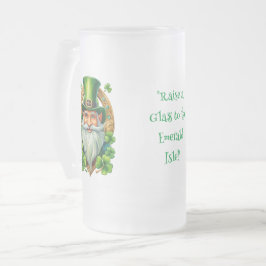 Caneca De Cerveja Vidro Jateado Brinde à Ilha Esmeralda Símbolo Celta