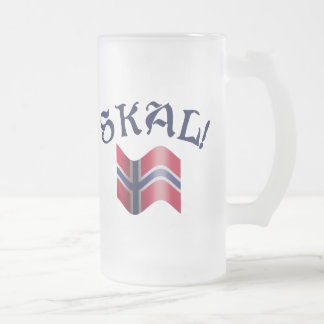 Caneca De Cerveja Vidro Jateado Brinde norueguês do bebendo de Noruega da bandeira