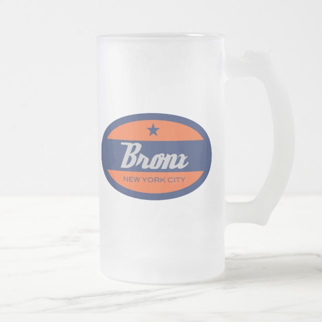 Caneca De Cerveja Vidro Jateado *Bronx (Direita)