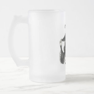 Caneca De Cerveja Vidro Jateado Bruxa em Lace Costume Mug