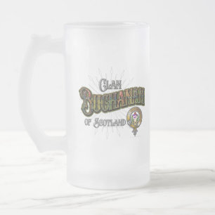Caneca De Cerveja Vidro Jateado Buchanan Clan
