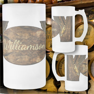 Caneca De Cerveja Vidro Jateado Buena Iguana 1069