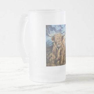 Caneca De Cerveja Vidro Jateado Bull Highland
